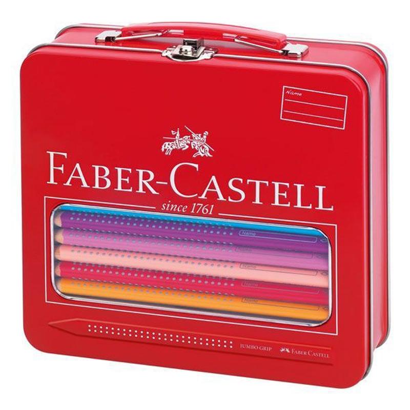LAPICES ACUARELABLES FABER-CASTELL JUMBO GRIP GRUESOS 6 UND