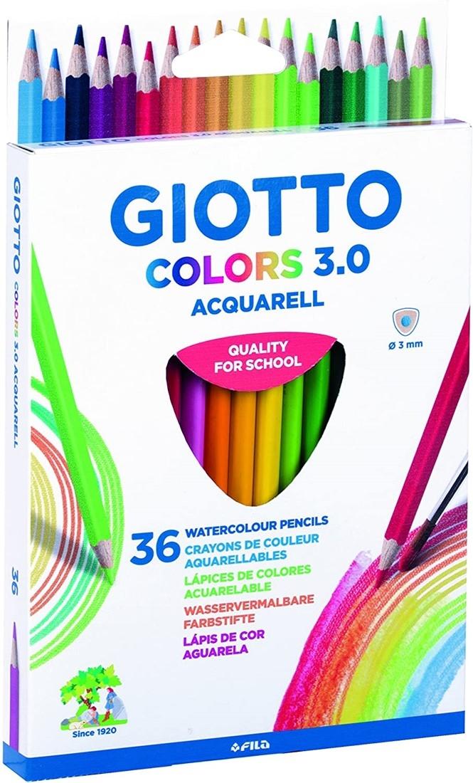 Acuarela Giotto 24 Colores Estuche de Plastico. Acuarelas para niños . La  Superpapelería