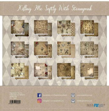 PAPERS FOR YOU COLECCIÓN 12 PAPELES KILLING ME SOFTLY WITH STEAMPUNK