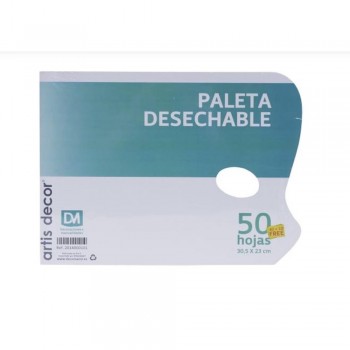 ARTIS DECOR PALETA PAPEL DESECHABLE 50 HOJAS 30,5X23 CM
