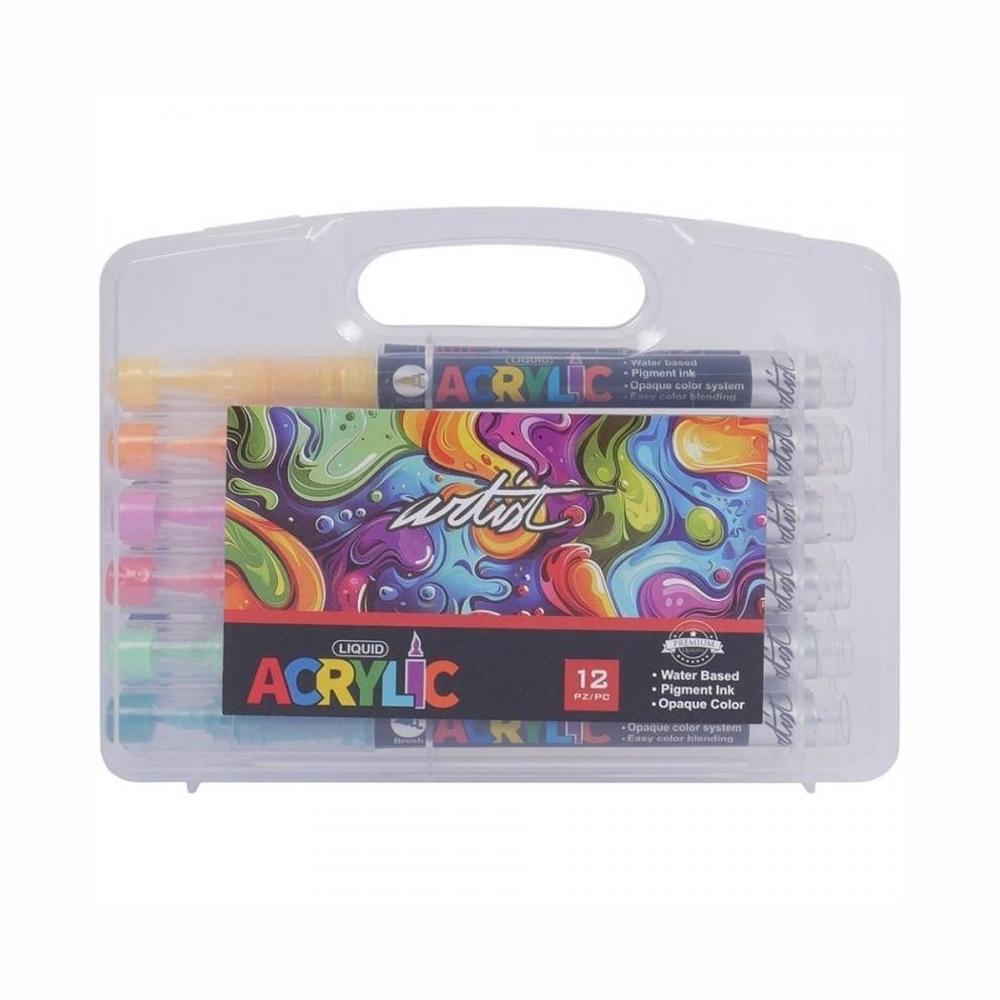 MALETIN ARTIST ROTULADORES ACRILICOS BRUSH