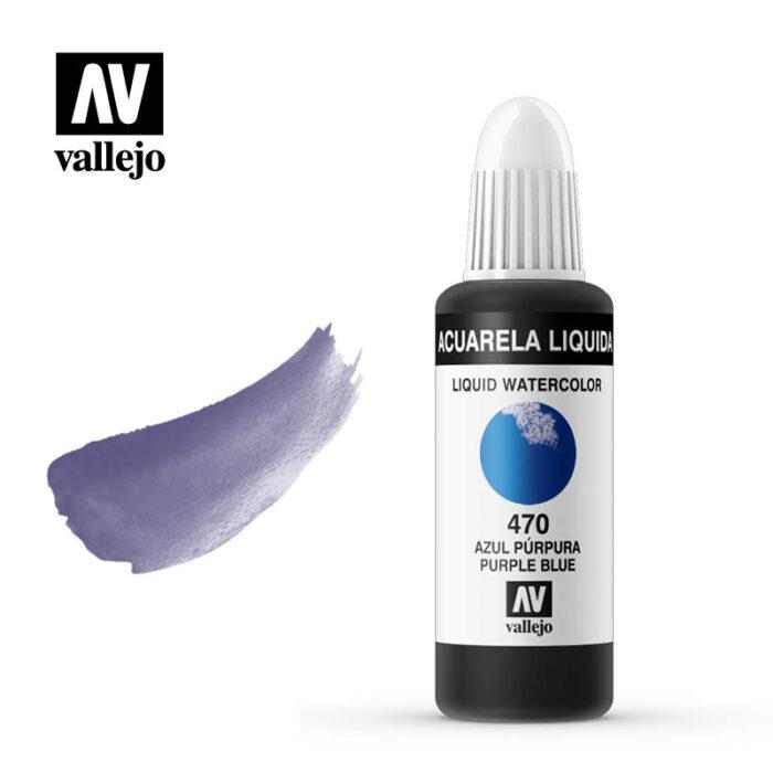 Vallejo Acuarela Líquida 32ml 470 Azul Púrpura