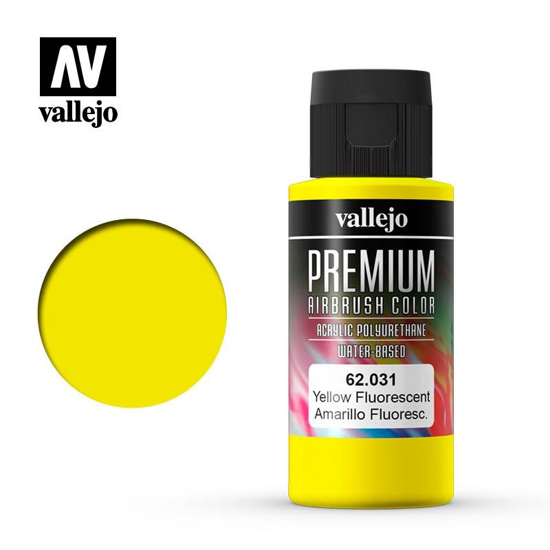 Vallejo Premium Color 62031 Amarillo Fluo Fluorescente 60 ml.