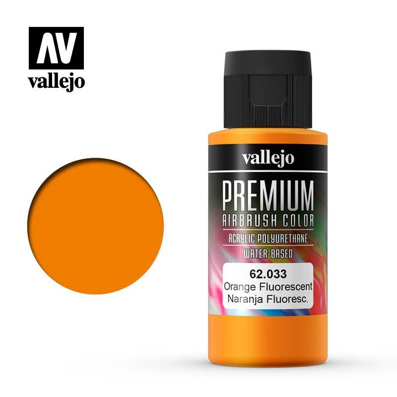 Vallejo Premium Color 62033 Naranja Fluo Fluorescente 60 ml.