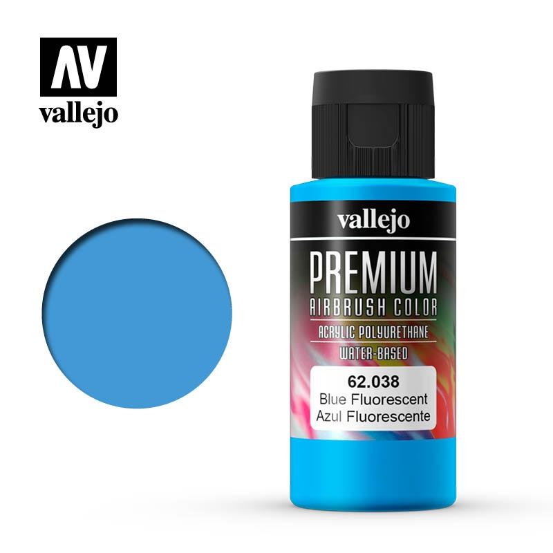Vallejo Premium Color 62038 Azul Fluo Fluorescente 60 ml.