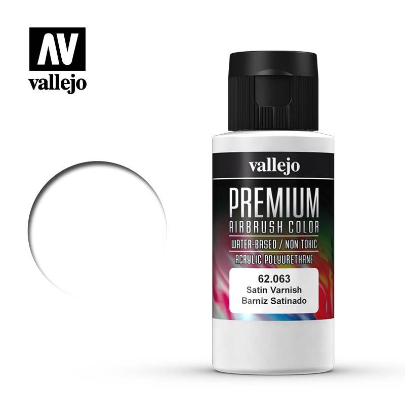 Vallejo Premium Color 62063 Barniz Satinado Auxiliar 60 ml.