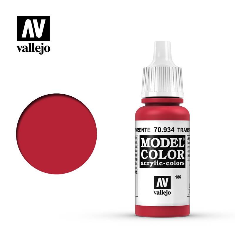 Vallejo Model Color 17ml n.70934 Rojo Transparente Transparente