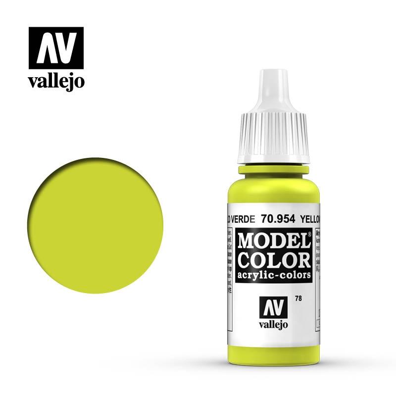 Vallejo Model Color 17ml n.70954 Amarillo Verde Mate