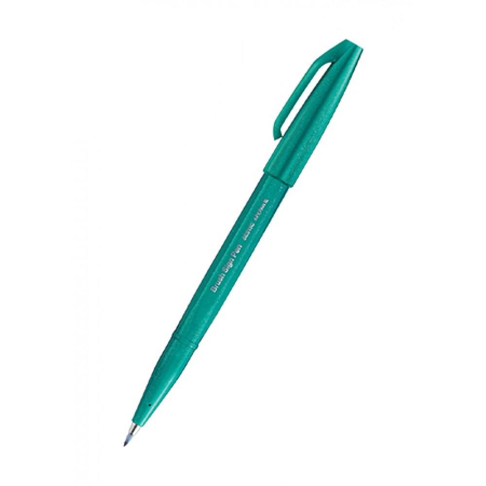 Pentel rotulador touch brush pen verde turquesa