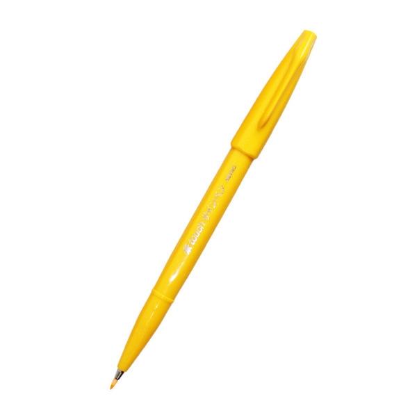 Pentel rotulador touch brush pen amarillo