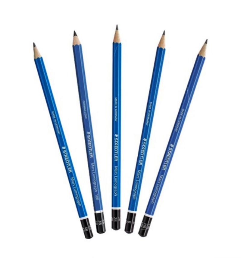 Lápices para Dibujo Profesional Staedtler Mars Lumograph Azul 6 piezas