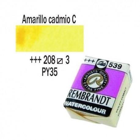 Rembrandt acuarela 1/2 PAN Serie 3-208 Amarillo Cadmio Claro