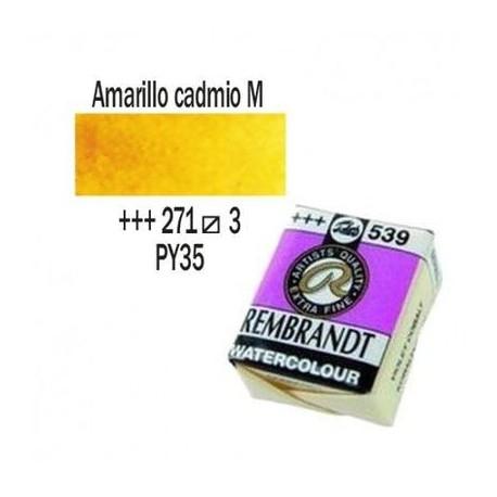 Rembrandt acuarela 1/2 PAN Serie 3-271 Amarillo Cadmio Medio