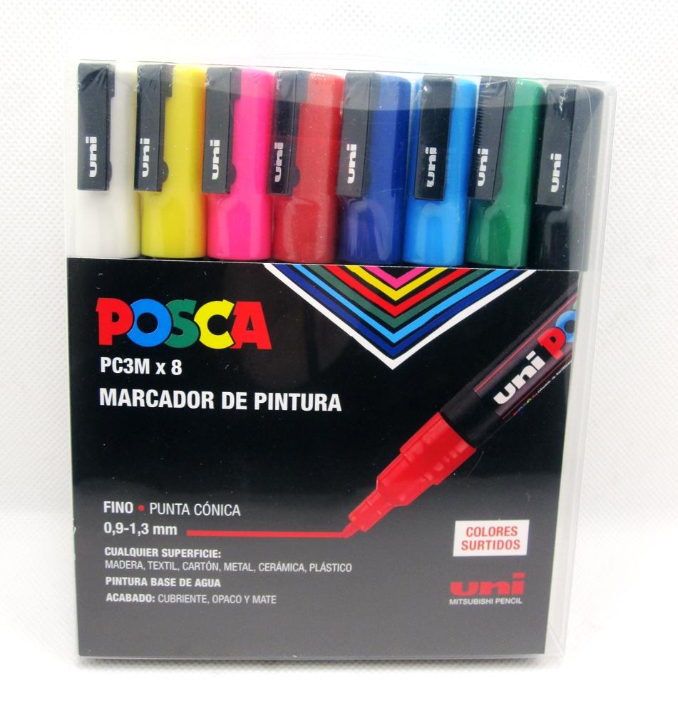 Uni Posca-rotuladores de pintura PC-3M, rotuladores de colores a